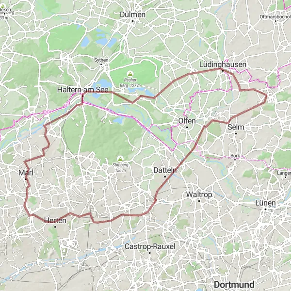 Karten-Miniaturansicht der Radinspiration "Die Industrie-und Seentour" in Münster, Germany. Erstellt vom Tarmacs.app-Routenplaner für Radtouren