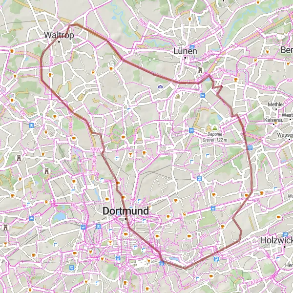 Karten-Miniaturansicht der Radinspiration "Waltrop und Umgebung: Natur pur erleben" in Münster, Germany. Erstellt vom Tarmacs.app-Routenplaner für Radtouren
