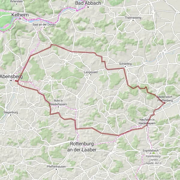 Karten-Miniaturansicht der Radinspiration "Gravel-Abenteuer in der Natur" in Niederbayern, Germany. Erstellt vom Tarmacs.app-Routenplaner für Radtouren