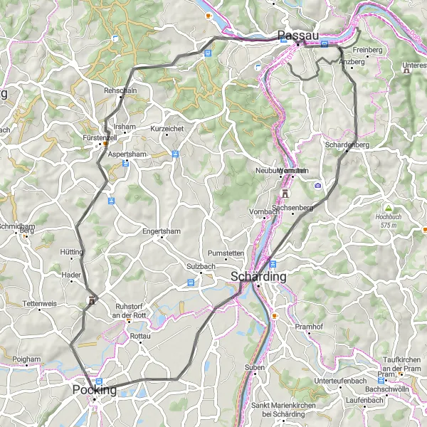 Karten-Miniaturansicht der Radinspiration "Kulturtour entlang der Donau" in Niederbayern, Germany. Erstellt vom Tarmacs.app-Routenplaner für Radtouren