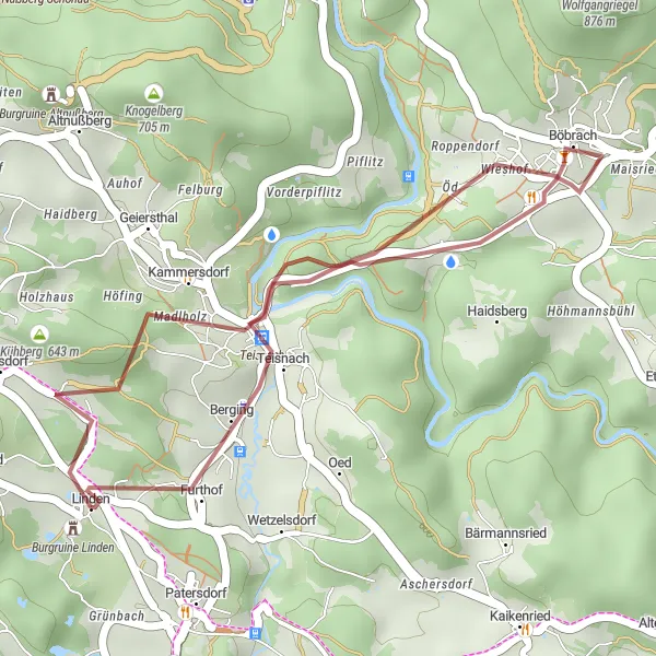 Map miniature of "Discover the Wonders of Geiersthal" cycling inspiration in Niederbayern, Germany. Generated by Tarmacs.app cycling route planner