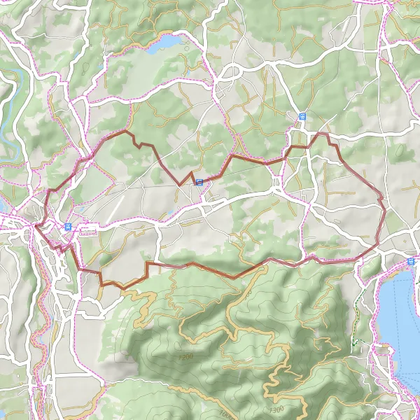 Map miniature of "Gravel Cycling Adventure near Bad Tölz, Germany" cycling inspiration in Oberbayern, Germany. Generated by Tarmacs.app cycling route planner