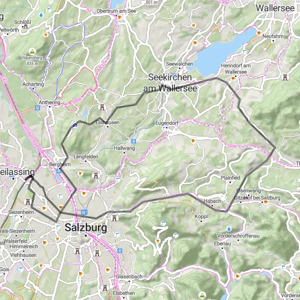 Karten-Miniaturansicht der Radinspiration "Bike-Tour zum Zifanken und Nockstein" in Oberbayern, Germany. Erstellt vom Tarmacs.app-Routenplaner für Radtouren