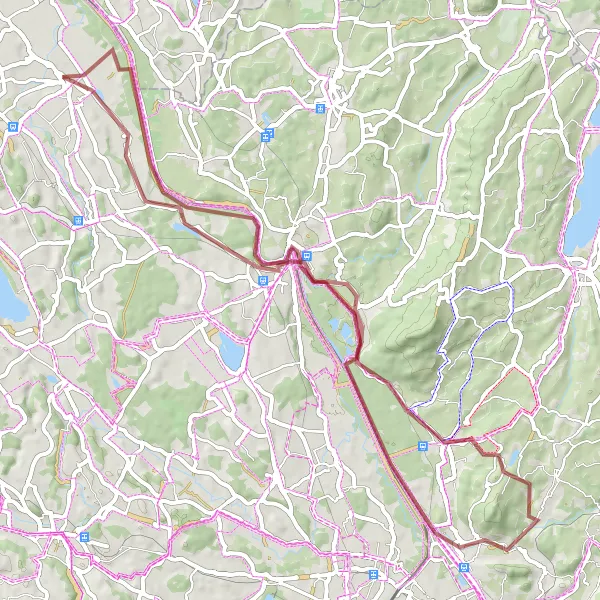 Map miniature of "The Salzach Loop" cycling inspiration in Oberbayern, Germany. Generated by Tarmacs.app cycling route planner
