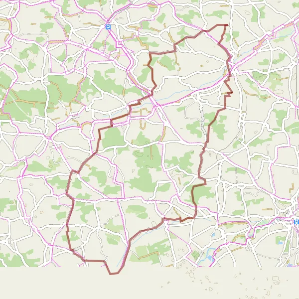 Map miniature of "The Thal Gravel Adventure" cycling inspiration in Oberbayern, Germany. Generated by Tarmacs.app cycling route planner