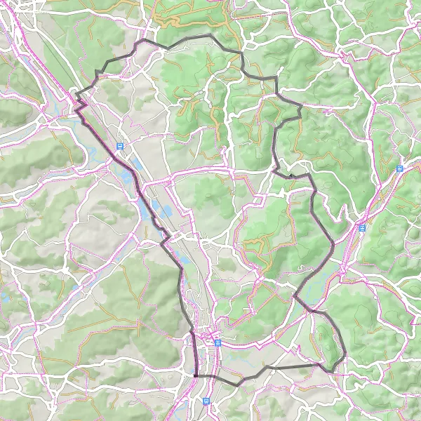 Map miniature of "Eichelberg and Rüssenbach Road Route" cycling inspiration in Oberfranken, Germany. Generated by Tarmacs.app cycling route planner