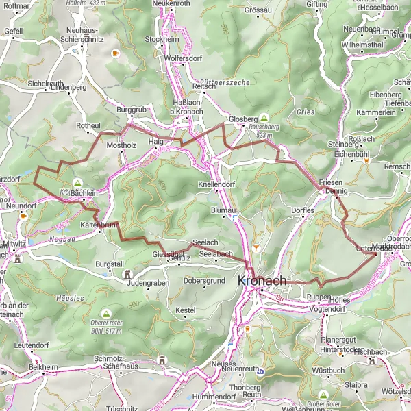 Karten-Miniaturansicht der Radinspiration "Seelach-Runde: Naturschönheiten und Weindörfer entdecken" in Oberfranken, Germany. Erstellt vom Tarmacs.app-Routenplaner für Radtouren