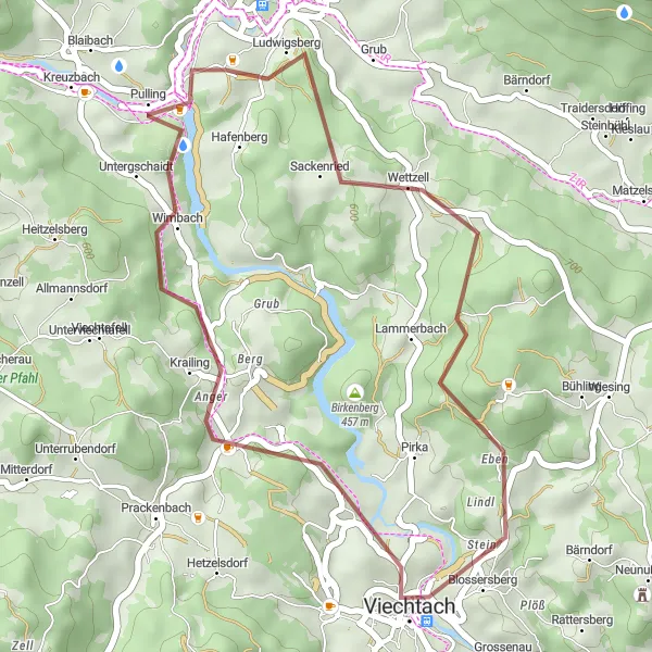 Karten-Miniaturansicht der Radinspiration "Kleine Dorfrunde" in Oberpfalz, Germany. Erstellt vom Tarmacs.app-Routenplaner für Radtouren