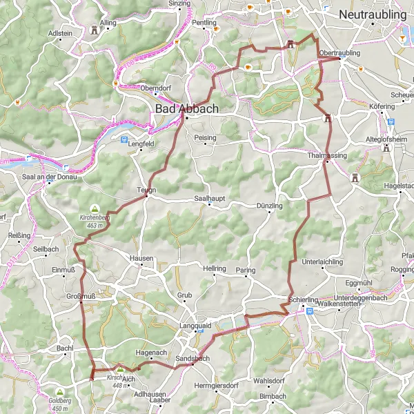 Karten-Miniaturansicht der Radinspiration "Gravel-Tour durch malerische Landschaften" in Oberpfalz, Germany. Erstellt vom Tarmacs.app-Routenplaner für Radtouren