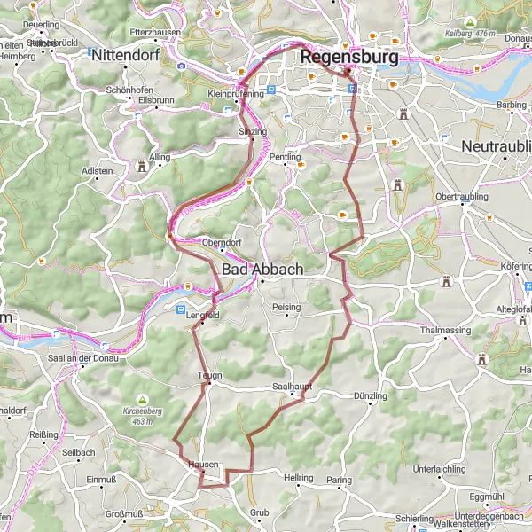 Karten-Miniaturansicht der Radinspiration "Entdeckungstour durch die Natur der Oberpfalz" in Oberpfalz, Germany. Erstellt vom Tarmacs.app-Routenplaner für Radtouren