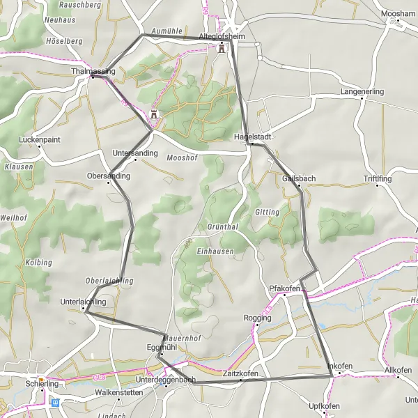 Map miniature of "Short and Sweet: Oberpfalz Exploration" cycling inspiration in Oberpfalz, Germany. Generated by Tarmacs.app cycling route planner