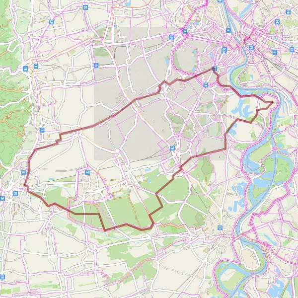Map miniature of "Altrip and Beyond: Gravel Exploration" cycling inspiration in Rheinhessen-Pfalz, Germany. Generated by Tarmacs.app cycling route planner