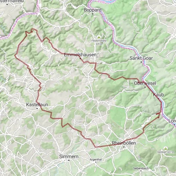 Karten-Miniaturansicht der Radinspiration "Gravel Abenteuer in Rheinhessen" in Rheinhessen-Pfalz, Germany. Erstellt vom Tarmacs.app-Routenplaner für Radtouren
