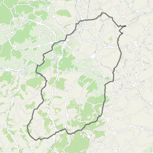 Karten-Miniaturansicht der Radinspiration "Weinberge und Burgen" in Rheinhessen-Pfalz, Germany. Erstellt vom Tarmacs.app-Routenplaner für Radtouren