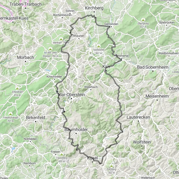 Karten-Miniaturansicht der Radinspiration "Historische Rundtour durch Rheinhessen-Pfalz" in Rheinhessen-Pfalz, Germany. Erstellt vom Tarmacs.app-Routenplaner für Radtouren