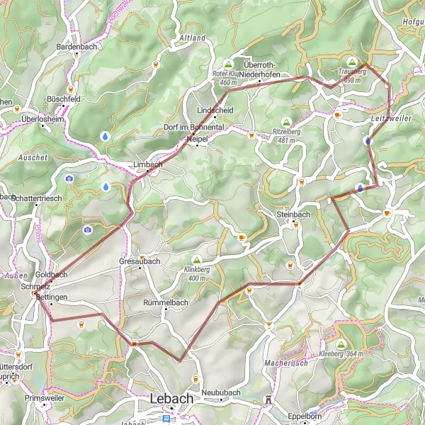 Karten-Miniaturansicht der Radinspiration "Rund um Schmelz - Hasborn-Dautweiler Route" in Saarland, Germany. Erstellt vom Tarmacs.app-Routenplaner für Radtouren