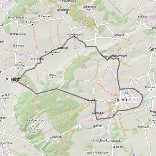 Karten-Miniaturansicht der Radinspiration "Entdeckungstour entlang der Straßen" in Sachsen-Anhalt, Germany. Erstellt vom Tarmacs.app-Routenplaner für Radtouren