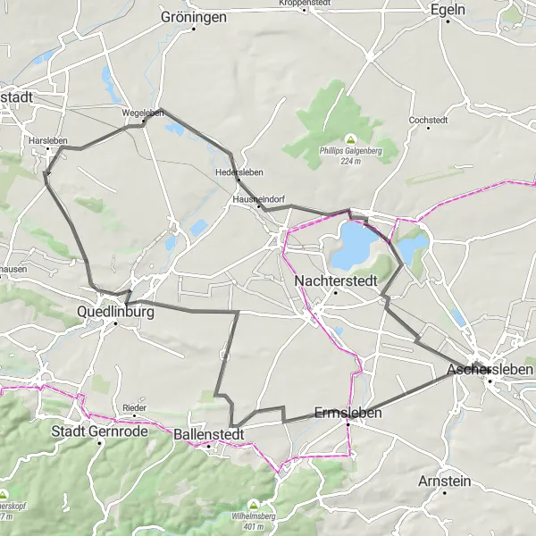 Karten-Miniaturansicht der Radinspiration "Vom Harz bis zum Concordiasee" in Sachsen-Anhalt, Germany. Erstellt vom Tarmacs.app-Routenplaner für Radtouren