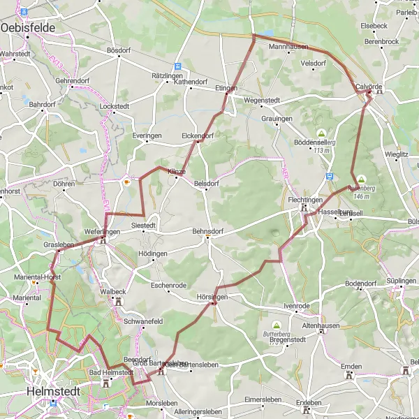 Karten-Miniaturansicht der Radinspiration "Malerische Landschaften und historische Dörfer" in Sachsen-Anhalt, Germany. Erstellt vom Tarmacs.app-Routenplaner für Radtouren