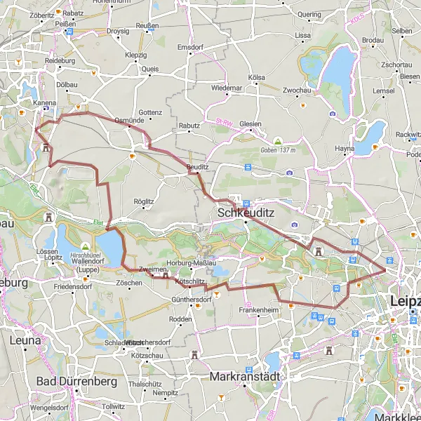Karten-Miniaturansicht der Radinspiration "Panoramablicke und Naturerlebnisse" in Sachsen-Anhalt, Germany. Erstellt vom Tarmacs.app-Routenplaner für Radtouren