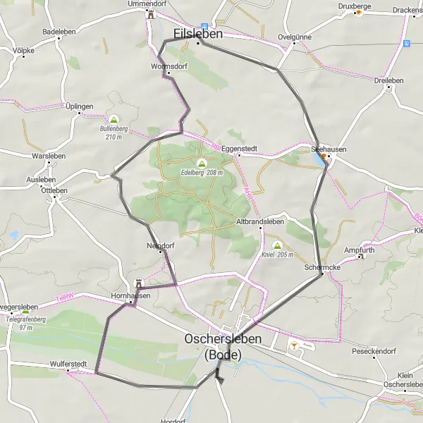 Karten-Miniaturansicht der Radinspiration "Kurze Erholungsfahrt" in Sachsen-Anhalt, Germany. Erstellt vom Tarmacs.app-Routenplaner für Radtouren