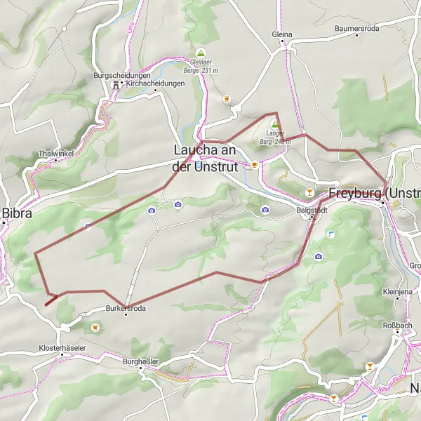 Karten-Miniaturansicht der Radinspiration "Weinberge und Naturpfade" in Sachsen-Anhalt, Germany. Erstellt vom Tarmacs.app-Routenplaner für Radtouren
