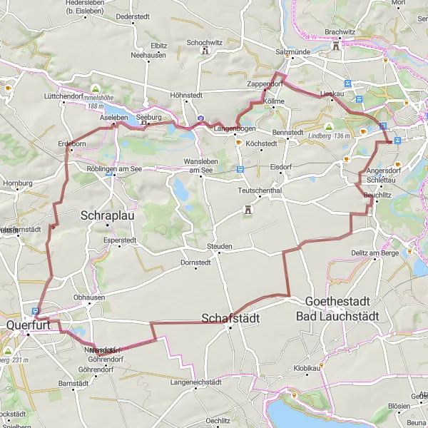 Karten-Miniaturansicht der Radinspiration "Natur und Geschichte" in Sachsen-Anhalt, Germany. Erstellt vom Tarmacs.app-Routenplaner für Radtouren