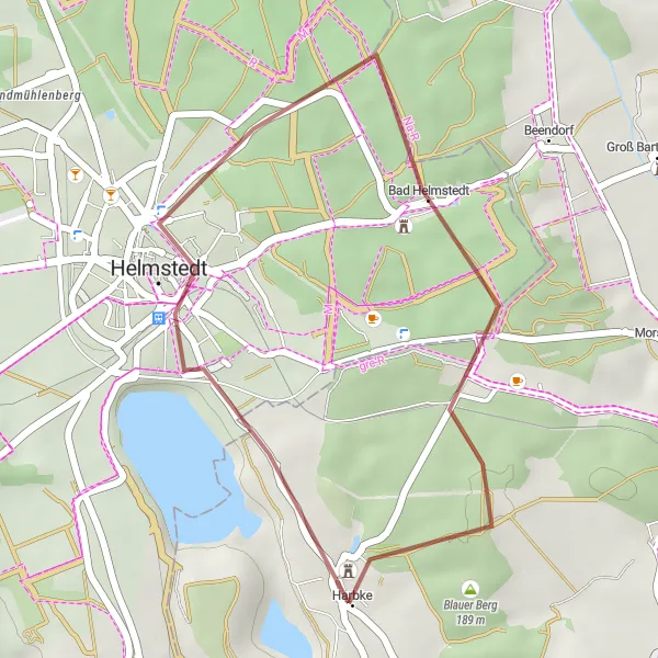 Map miniature of "Helmstedt Exploration" cycling inspiration in Sachsen-Anhalt, Germany. Generated by Tarmacs.app cycling route planner