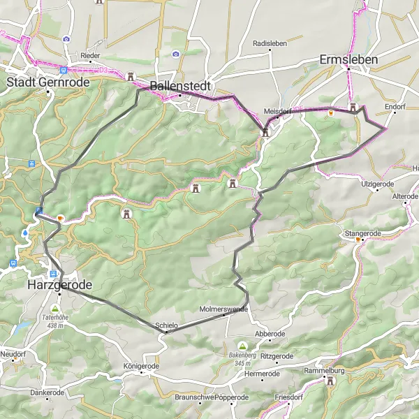 Karten-Miniaturansicht der Radinspiration "Road-Tour durch den Harz" in Sachsen-Anhalt, Germany. Erstellt vom Tarmacs.app-Routenplaner für Radtouren