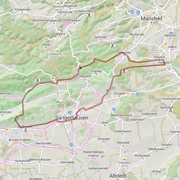 Karten-Miniaturansicht der Radinspiration "Graveltour Riestedt-Morungen" in Sachsen-Anhalt, Germany. Erstellt vom Tarmacs.app-Routenplaner für Radtouren