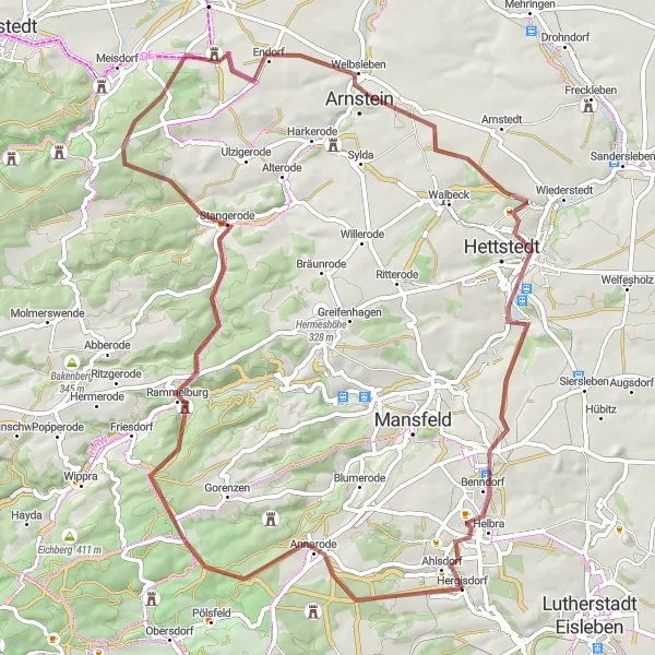 Map miniature of "Harz Hilltop Adventure" cycling inspiration in Sachsen-Anhalt, Germany. Generated by Tarmacs.app cycling route planner