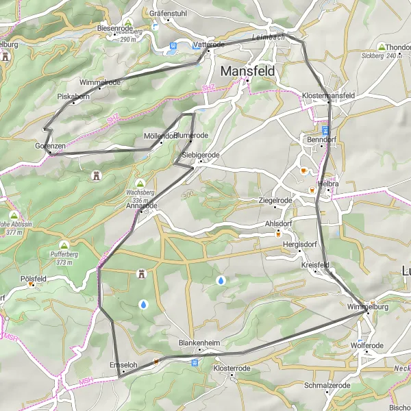 Map miniature of "Exploring the Hidden Gems of Sachsen-Anhalt" cycling inspiration in Sachsen-Anhalt, Germany. Generated by Tarmacs.app cycling route planner