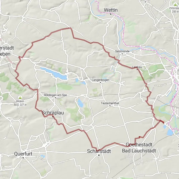 Karten-Miniaturansicht der Radinspiration "Erlebe die raue Schönheit von Sachsen-Anhalt" in Sachsen-Anhalt, Germany. Erstellt vom Tarmacs.app-Routenplaner für Radtouren