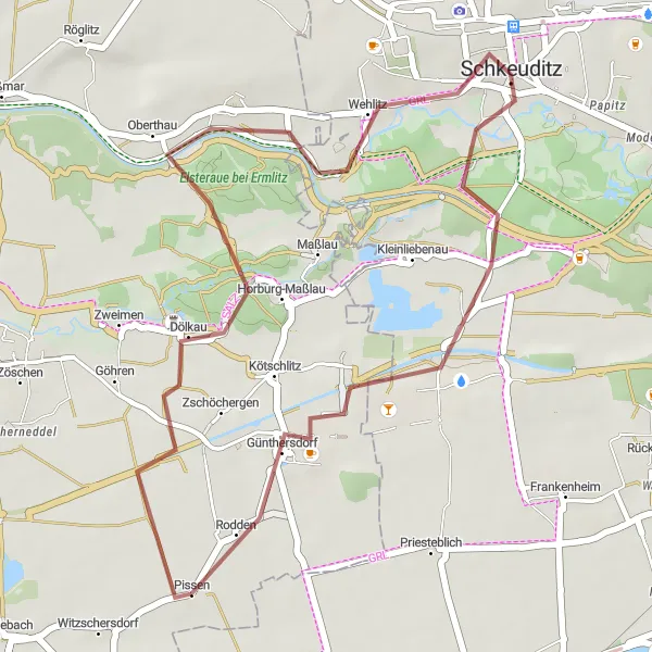 Karten-Miniaturansicht der Radinspiration "Entdecke das Muldental" in Sachsen-Anhalt, Germany. Erstellt vom Tarmacs.app-Routenplaner für Radtouren