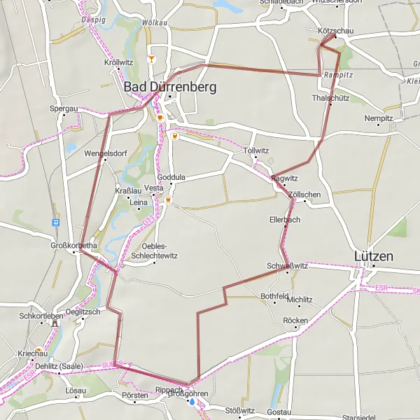 Karten-Miniaturansicht der Radinspiration "Wald und Wiesen Tour" in Sachsen-Anhalt, Germany. Erstellt vom Tarmacs.app-Routenplaner für Radtouren