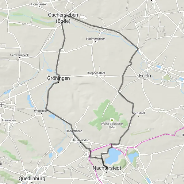 Karten-Miniaturansicht der Radinspiration "Road-Tour durch die Region" in Sachsen-Anhalt, Germany. Erstellt vom Tarmacs.app-Routenplaner für Radtouren
