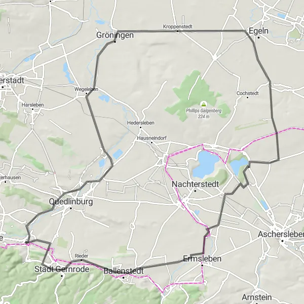 Karten-Miniaturansicht der Radinspiration "Eroberung des Harz auf dem Rennrad" in Sachsen-Anhalt, Germany. Erstellt vom Tarmacs.app-Routenplaner für Radtouren