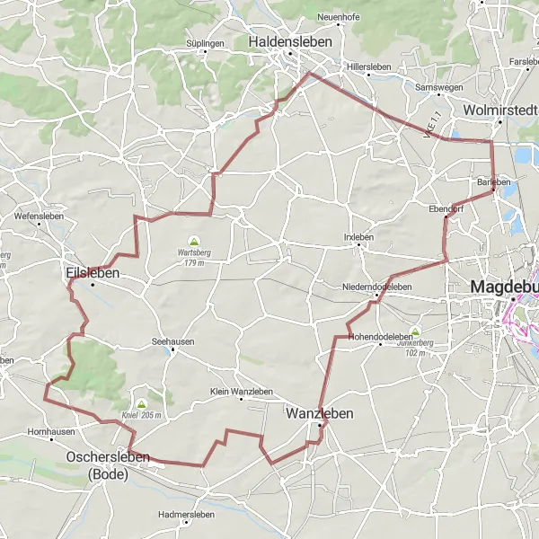 Karten-Miniaturansicht der Radinspiration "Rundweg durch ländliche Schönheiten" in Sachsen-Anhalt, Germany. Erstellt vom Tarmacs.app-Routenplaner für Radtouren