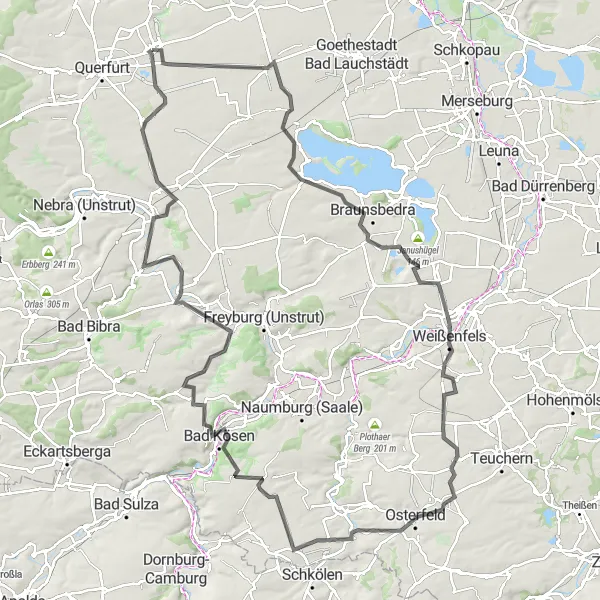 Karten-Miniaturansicht der Radinspiration "Historische Orte und Naturwunder" in Sachsen-Anhalt, Germany. Erstellt vom Tarmacs.app-Routenplaner für Radtouren