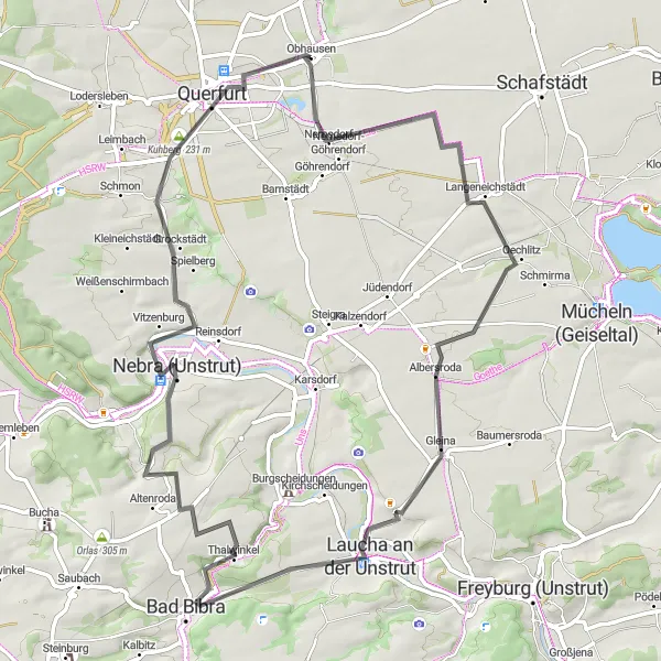 Karten-Miniaturansicht der Radinspiration "Bergpanorama-Runde" in Sachsen-Anhalt, Germany. Erstellt vom Tarmacs.app-Routenplaner für Radtouren