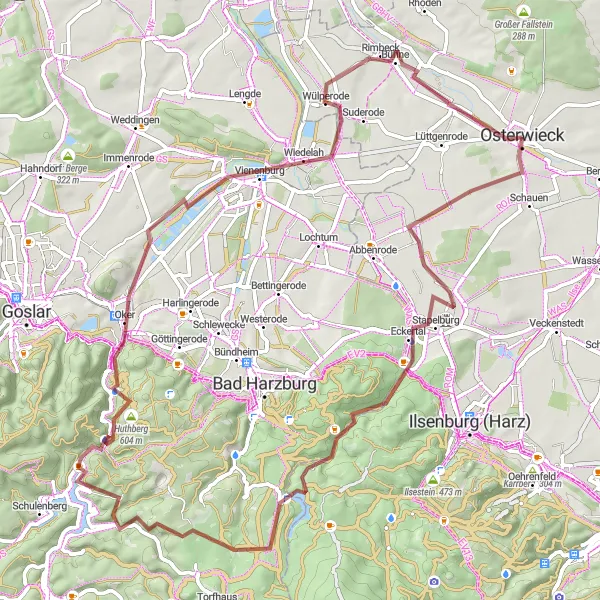 Map miniature of "Harz Challenge: Endurance Trails" cycling inspiration in Sachsen-Anhalt, Germany. Generated by Tarmacs.app cycling route planner