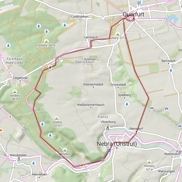 Karten-Miniaturansicht der Radinspiration "Entdeckungstour um Burg Querfurt" in Sachsen-Anhalt, Germany. Erstellt vom Tarmacs.app-Routenplaner für Radtouren