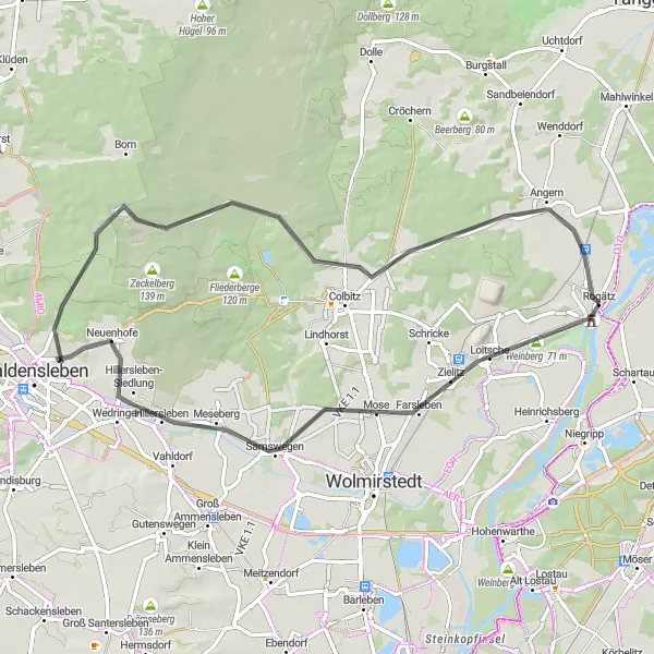 Karten-Miniaturansicht der Radinspiration "Radtour durch das Altmärkische Dorfreich" in Sachsen-Anhalt, Germany. Erstellt vom Tarmacs.app-Routenplaner für Radtouren