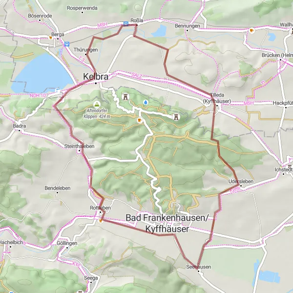 Map miniature of "Haardt Loop" cycling inspiration in Sachsen-Anhalt, Germany. Generated by Tarmacs.app cycling route planner