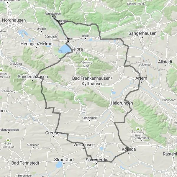 Map miniature of "Discover the Harz Mountains by Road Bike" cycling inspiration in Sachsen-Anhalt, Germany. Generated by Tarmacs.app cycling route planner