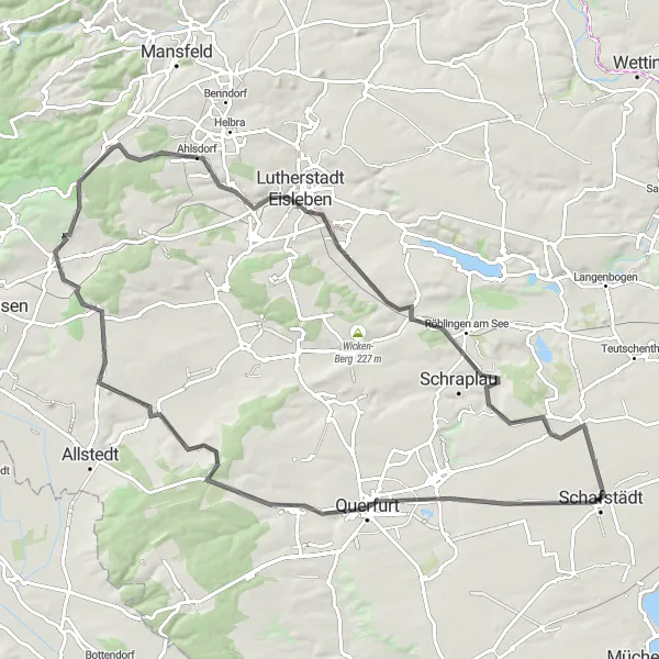 Karten-Miniaturansicht der Radinspiration "Bergiges und herausforderndes Roadbike-Abenteuer" in Sachsen-Anhalt, Germany. Erstellt vom Tarmacs.app-Routenplaner für Radtouren