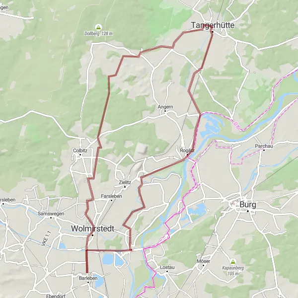 Karten-Miniaturansicht der Radinspiration "Rundkurs durch Uchtdorf, Loitsche und Rogätz" in Sachsen-Anhalt, Germany. Erstellt vom Tarmacs.app-Routenplaner für Radtouren