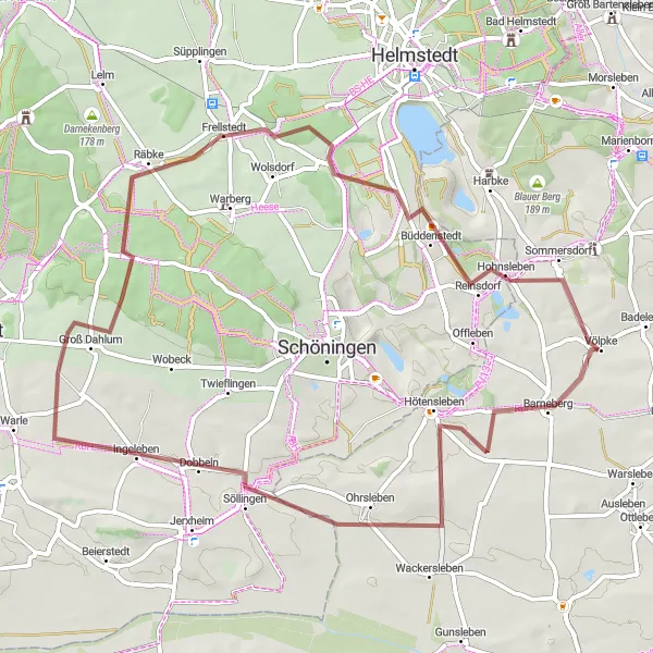 Map miniature of "Gravel Adventure" cycling inspiration in Sachsen-Anhalt, Germany. Generated by Tarmacs.app cycling route planner