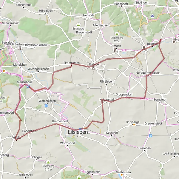 Map miniature of "Dömitz Loop" cycling inspiration in Sachsen-Anhalt, Germany. Generated by Tarmacs.app cycling route planner