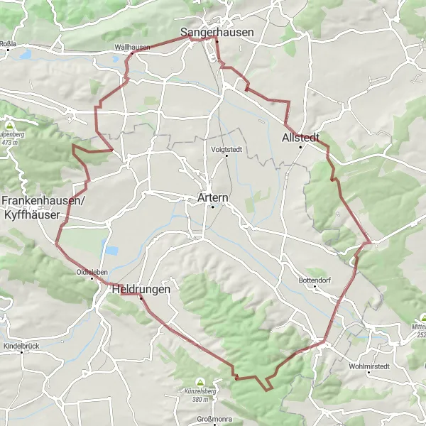 Map miniature of "Niederröblingen Circuit" cycling inspiration in Sachsen-Anhalt, Germany. Generated by Tarmacs.app cycling route planner